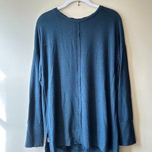 Gibson Teal Green Long Line Tunic Sweater